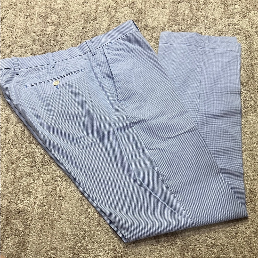 Polo by Ralph Lauren Light Blue Check Men’s Dress Pants — Slim GI Fit